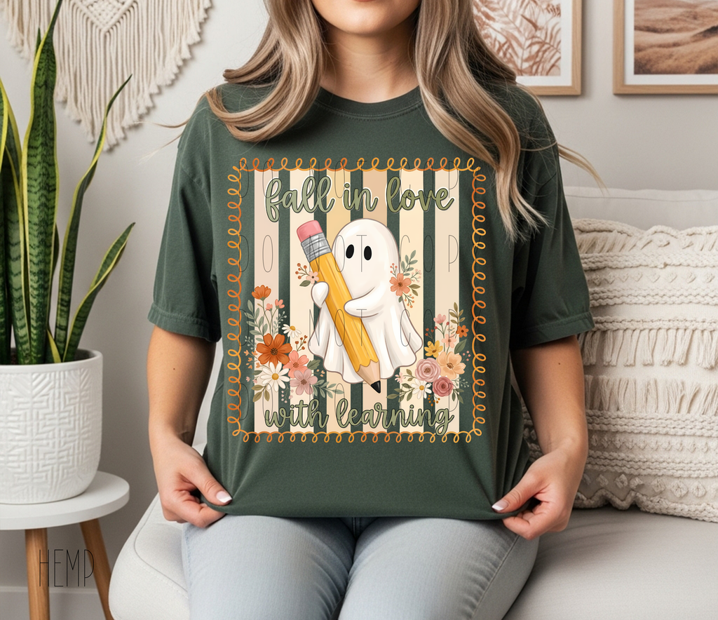 Comfort Colors Fall In Love With Learning Tee