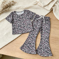 Short Sleeve Camo Top W/ Drawstring Bells