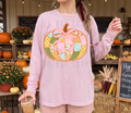 Comfort Colors Quilted Pumpkin Long Sleeve Shirt