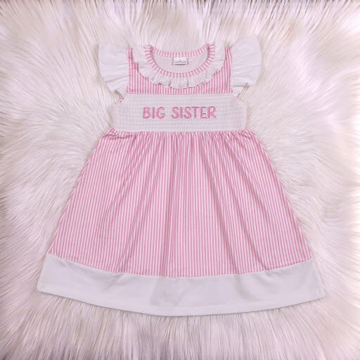 Big Sister Flutter Smock Dress