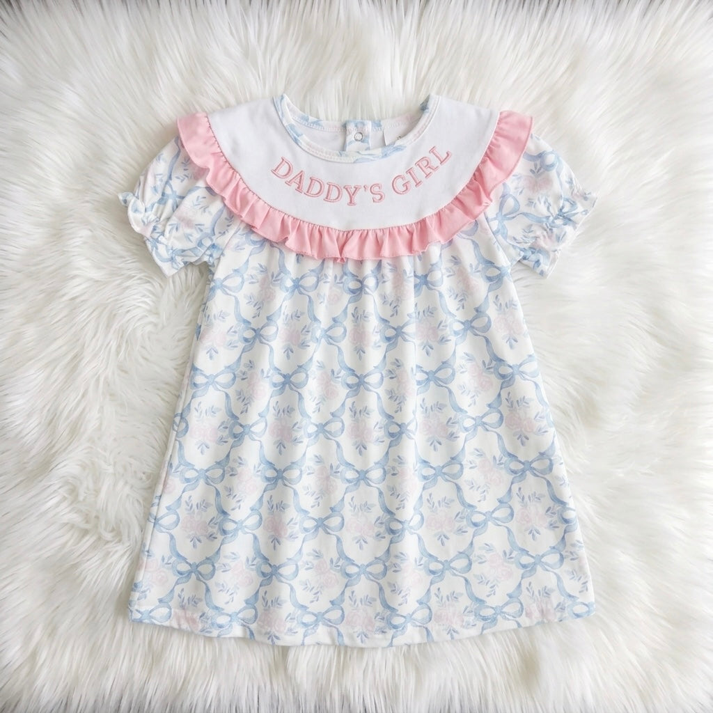 WS Daddy’s Girl Coquette Rose Embroidered Dress