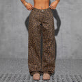 Women's Leopard High Waisted Denim Jeans