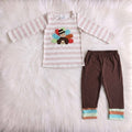 Turkey Striped Top W/ Brown Pants