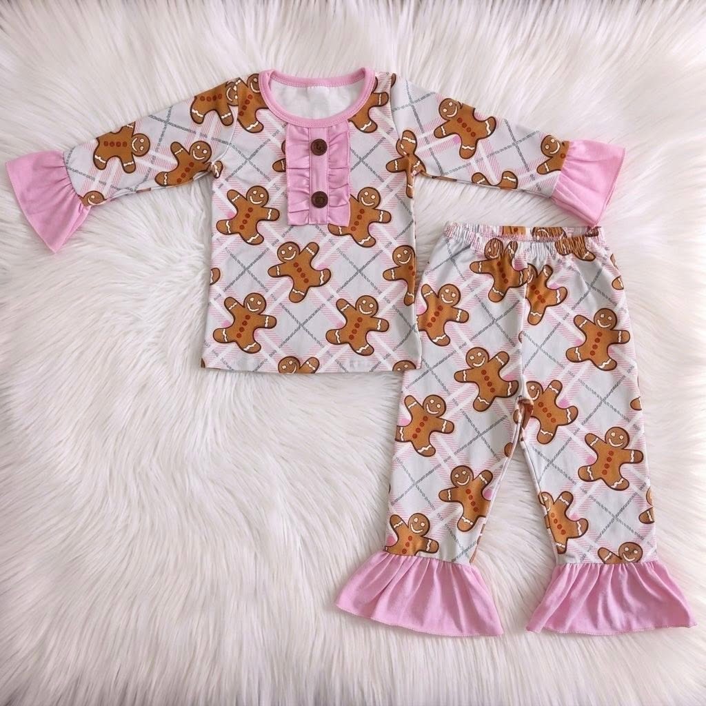 WS Pink Plaid Gingerbread Lounge Set