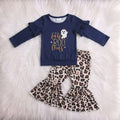 Fab Boo Lous Ghost Navy Top W/ Leopard Bells