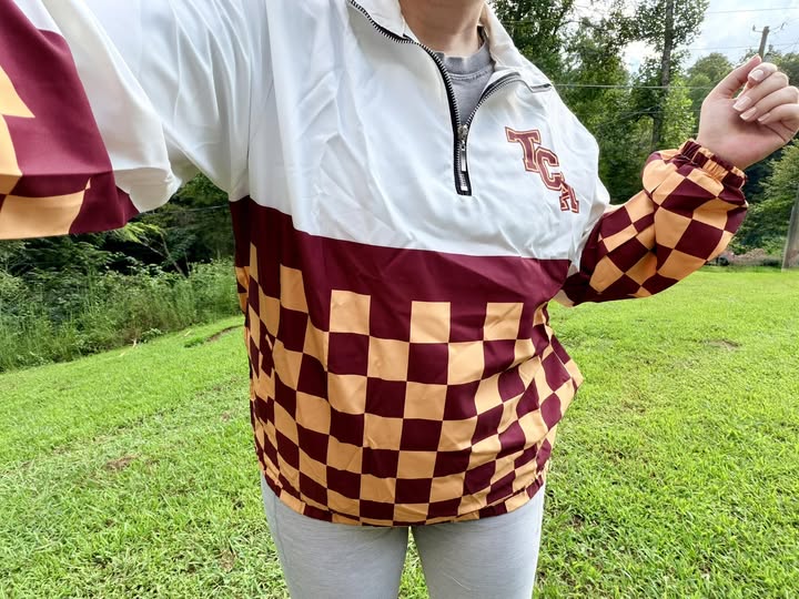 Checkered Custom Print Logo Windbreaker