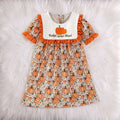 Thankful Grateful Blessed Embroidered Pumpkin Dress