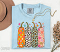 Comfort Colors Leopard Spotted Floral Tall Pumpkins Tee
