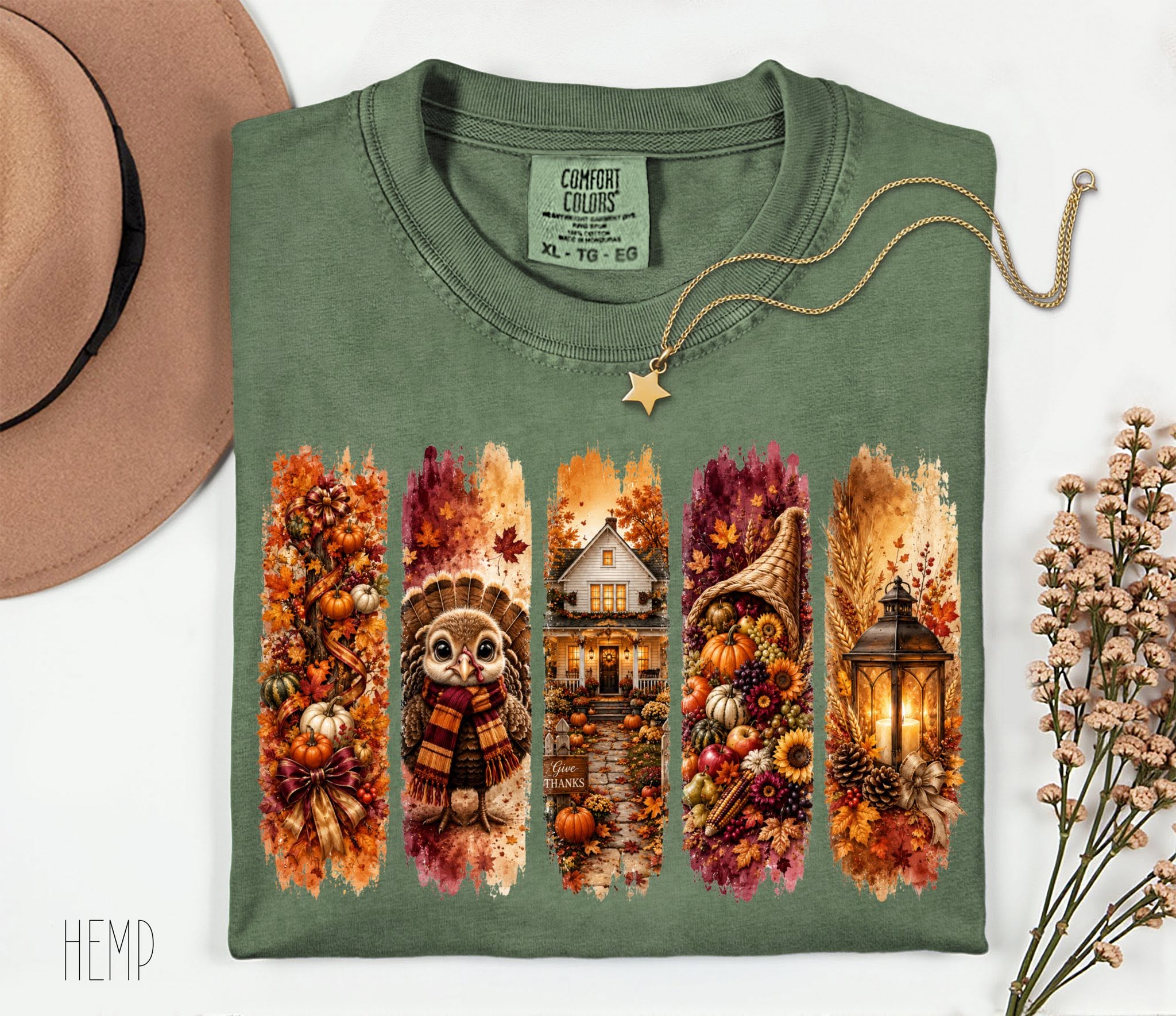 Comfort Colors Autumn And Fall Color Swatch Tee