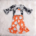 WS Ghost Black Striped Top W/ Orange Bells