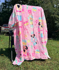 Pink Nutcracker Christmas Fleece Blanket