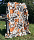 Pumpkin Spice And Jesus Christ Fall Fleece Blanket