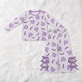 Pumpkin Bat Purple Pin Striped Scalloped Top W/ Bow Pants