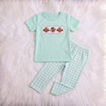 WS Mint Green Smock Turkey Top W/ Gingham Pants