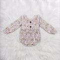Floral Plaid Lace Long Sleeve Bubble