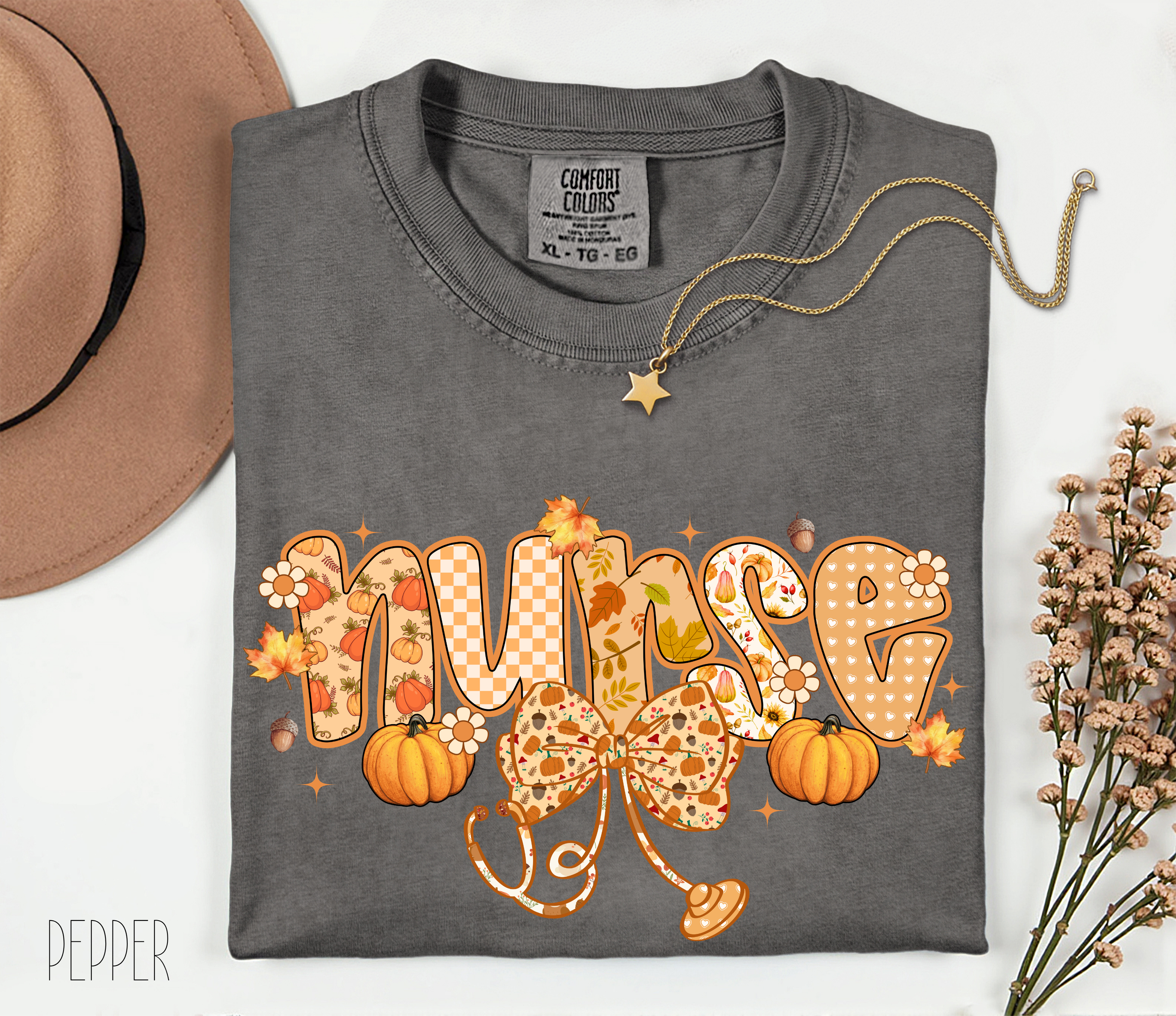 Comfort Colors Fall Nurse Tee