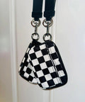 Black/White Checkered Wallet Wristlet